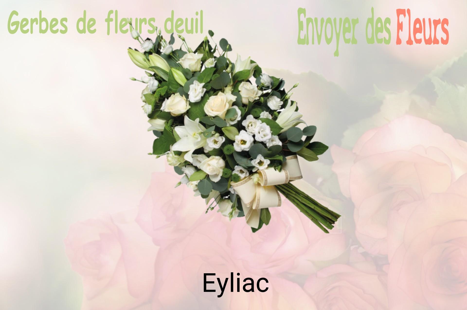 Gerbe de fleurs de deuil livrée à Eyliac